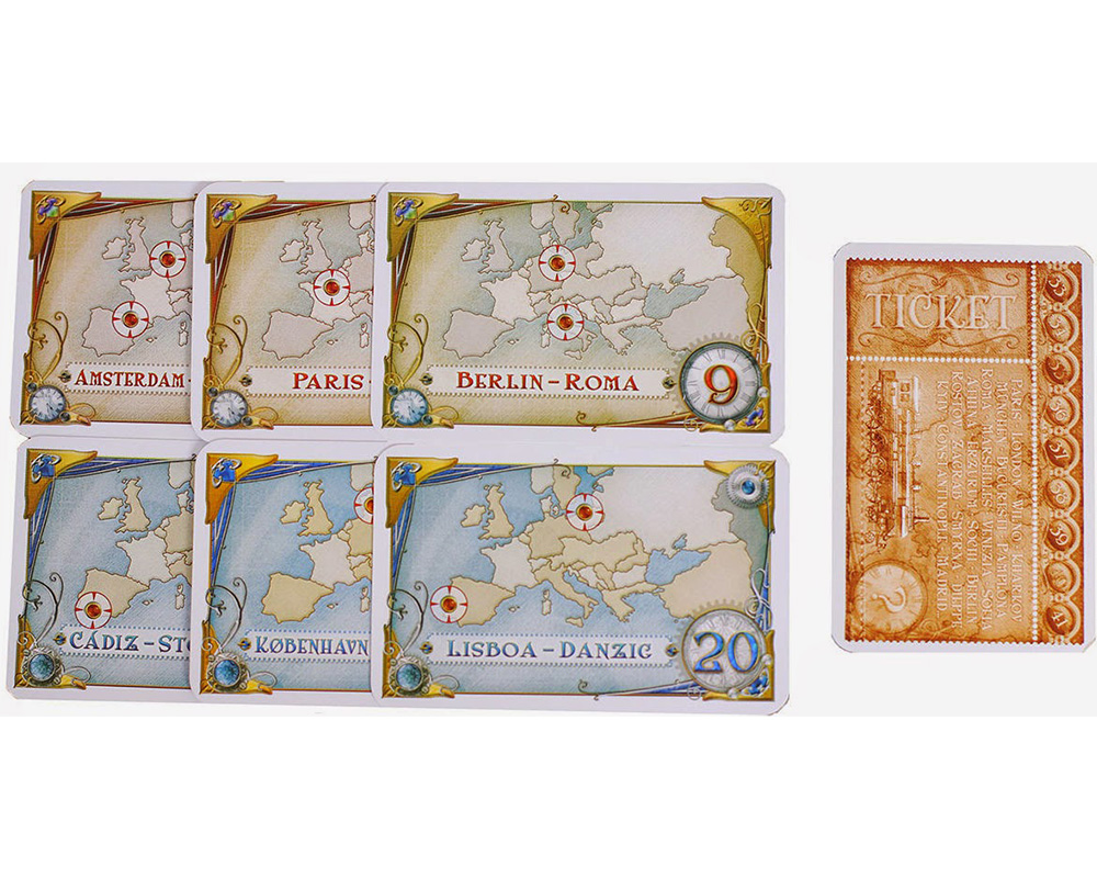 деревянные маркеры настольной игры Ticket to Ride: Европа